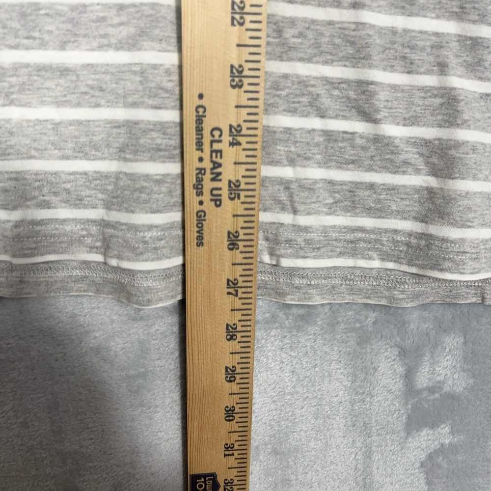 Barbour T-Shirt Mens L Tailored Fit Gray Striped Crew Neck Casual Tee Preppy - Picture 6 of 11